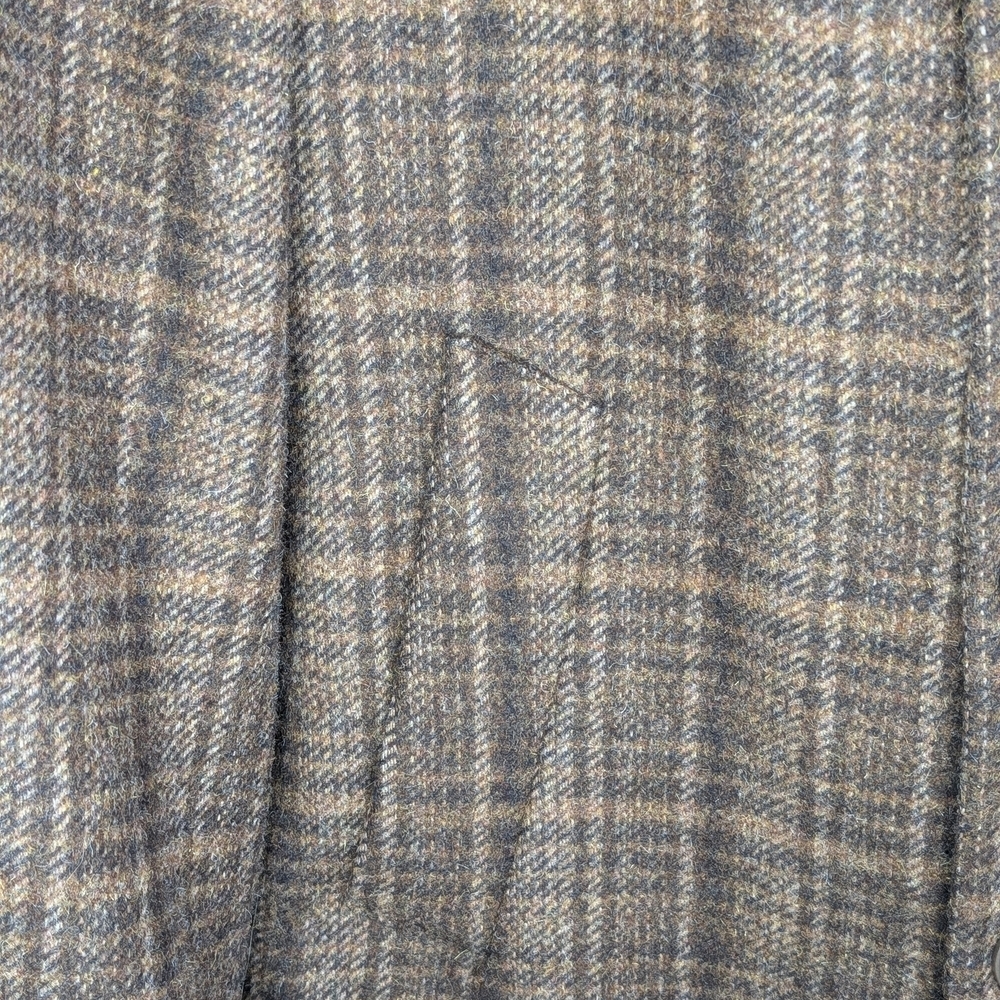Hart Schaffner Marx Brown Plaid Wool Blend Coat | Men's M | Women's L - Picture 7 of 10
